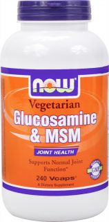 NOW Foods   Glucosamine and MSM   240 Vegetarian Capsules