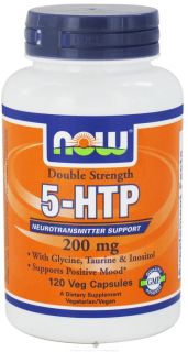 NOW Foods   5 HTP Double Strength 200 mg.   120 Vegetarian Capsules