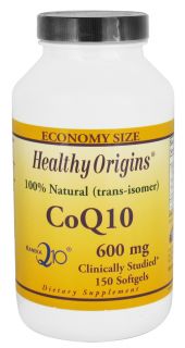 Healthy Origins   CoQ10 Kaneka Q10 Gels 600 mg.   150 Softgels
