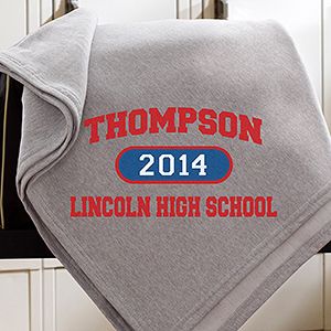 School Pride Personalized Sweatshirt Blankets