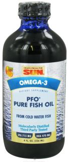Health From The Sun   PFO Pure Fish Oil Liquid Orange Flavor   8 oz.