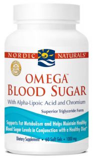 Nordic Naturals   Omega Blood Sugar with Alpha Lipoic Acid and Chromium 1000 mg.   60 Softgels
