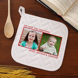 Personalized Photo Potholders   Two Pictures