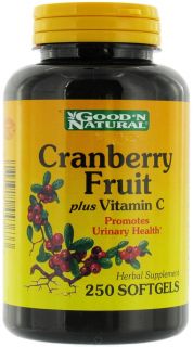 Good N Natural   Super Cranberry Fruit plus Vitamin C   250 Softgels