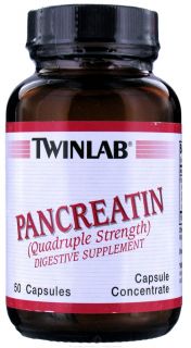 Twinlab   Pancreatin Quadruple Strength   50 Capsules