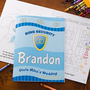 Personalized Ring Bearer Coloring Book