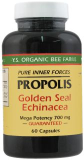 YS Organic Bee Farms   Propolis, Goldenseal & Echinacea   60 Capsules