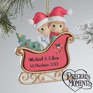Personalized Christmas Ornaments   Precious Moments Sleigh Ride