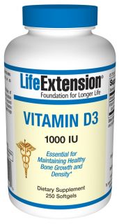Life Extension   Vitamin D3 1000 IU   250 Softgels
