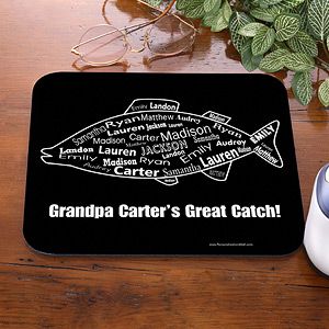 Personalized Fishing Mouse Pad   What A Catch