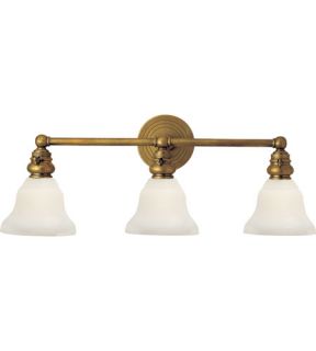 E.F. Chapman Boston 3 Light Bathroom Vanity Lights in Hand Rubbed Antique Brass SL2933HAB/SLEG WG