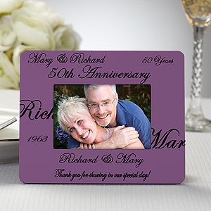 Personalized Picture Frame Anniversary Party Favors