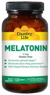 Country Life   Melatonin 1 mg.   120 Tablets Formerly Biochem