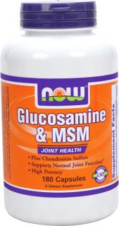 NOW Foods   Glucosamine and MSM 750/250Mg   180 Capsules