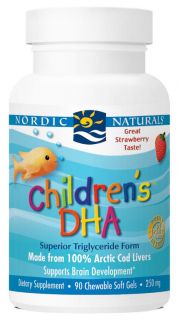 Nordic Naturals   Childrens DHA Strawberry 250 mg.   90 Softgels
