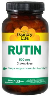 Country Life   Rutin 500 mg.   100 Tablets