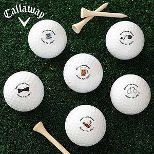 Grooms Last Round Personalized Wedding Golf Balls   Callaway Warbird Plus