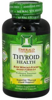 Emerald Labs   Thyroid Health Raw Whole Food Based Formula   60 Vegetarian Capsules