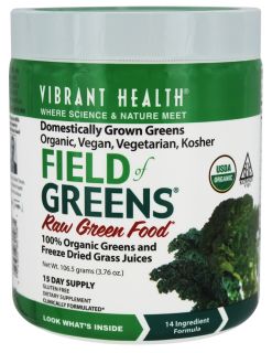 Vibrant Health   Field of Greens Raw Green Food   3.76 oz.