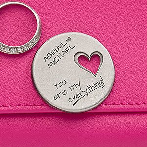 Personalized Pocket Token   Couple In Love