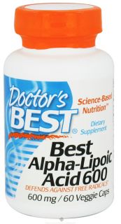 Doctors Best   Best Alpha Lipoic Acid 600 mg.   60 Vegetarian Capsules
