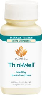 Savesta   ThinkWell with PS & Vinpocetine   60 Vegetarian Capsules Formerly Ayurceutics