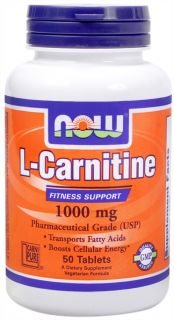 NOW Foods   L Carnitine 1000 mg.   50 Tablets