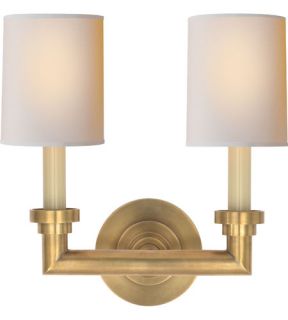 E.F. Chapman Wilton 2 Light Wall Sconces in Hand Rubbed Antique Brass SL2846HAB NP