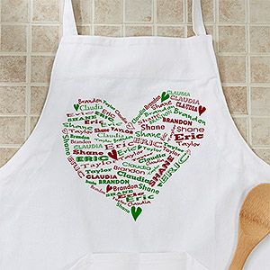 Personalized Christmas Apron   Her Heart Of Love