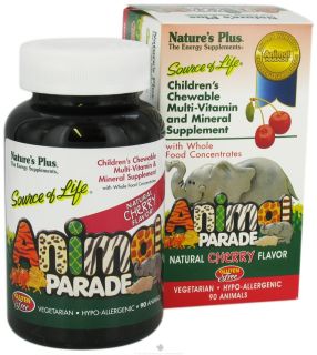 Natures Plus   Animal Parade Childrens Chewable Multi Cherry   90 Chewable Tablets