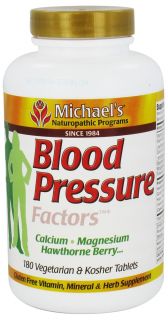Michaels Naturopathic Programs   Blood Pressure Factors   180 Vegetarian Tablets