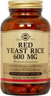 Solgar   Red Yeast Rice Vegetable Capsules 600 mg.   120 Capsules