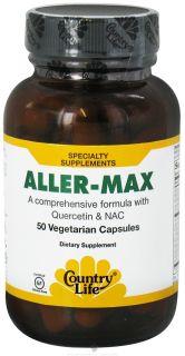 Country Life   Aller Max With Quercetin & NAC   50 Vegetarian Capsules Formerly Biochem