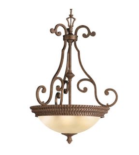 Larissa 3 Light Pendants in Tannery Bronze W/ Gold Accent 3217TZG