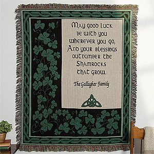 Personalized Irish Blessing Afghan