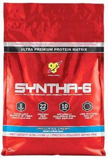 BSN   Syntha 6 Sustained Release Protein Powder Vanilla Ice Cream   10.05 lbs.
