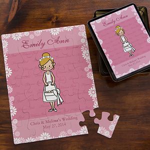 Personalized Flower Girl Gift Kids Puzzle