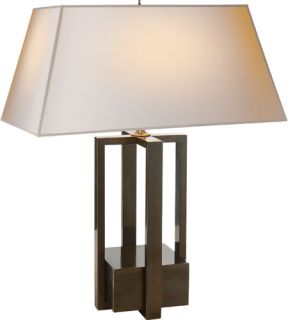 Alexa Hampton Ingrid 2 Light Table Lamps in Gun Metal With Wax AH3044GM NP