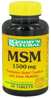 Good N Natural   MSM 1500 mg.   60 Tablets