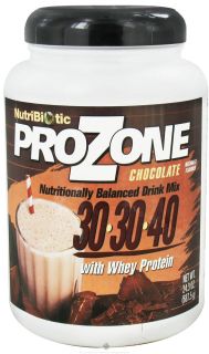 Nutribiotic   ProZone Nutritionally Balanced Drink Mix with Whey Protein Chocolate   24.3 oz.