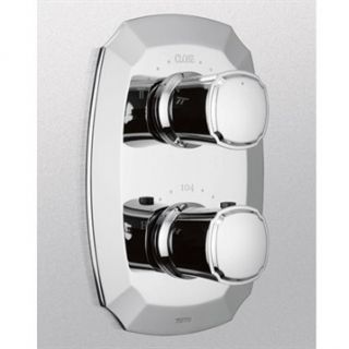 TOTO Guinevere Thermostatic Mixing Valve Trim with Two Way Volume Control Trim