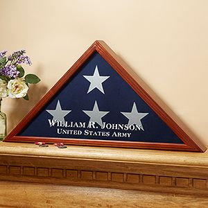 Personalized Flag Display Case   American Hero
