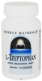 Source Naturals   L Tryptophan 500 mg.   30 Capsules