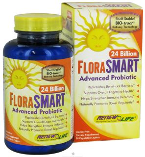 ReNew Life   FloraSmart Advanced Probiotic 24 Billion   30 Vegetarian Caplet(s)