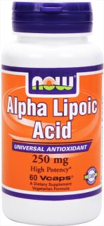 NOW Foods   Alpha Lipoic Acid 250 mg.   60 Vegetarian Capsules