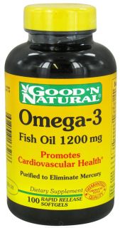Good N Natural   Omega 3 Fish Oil 1200 mg.   100 Softgels