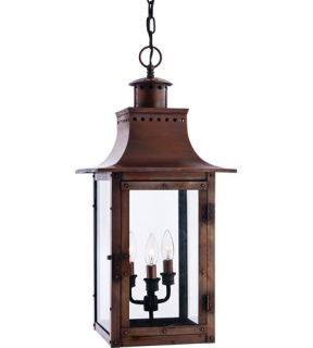 Chalmers 3 Light Outdoor Pendants/Chandeliers in Aged Copper CM1912AC