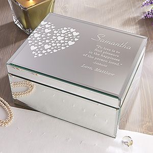 Personalized Mirrored Jewelry Box   Love Is Kind