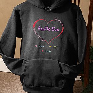Personalized Womens Sweatshirts   All Our Hearts   Black