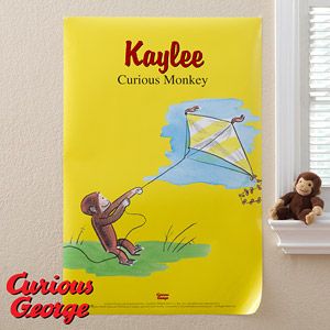 Curious George Personalized Poster   12x18